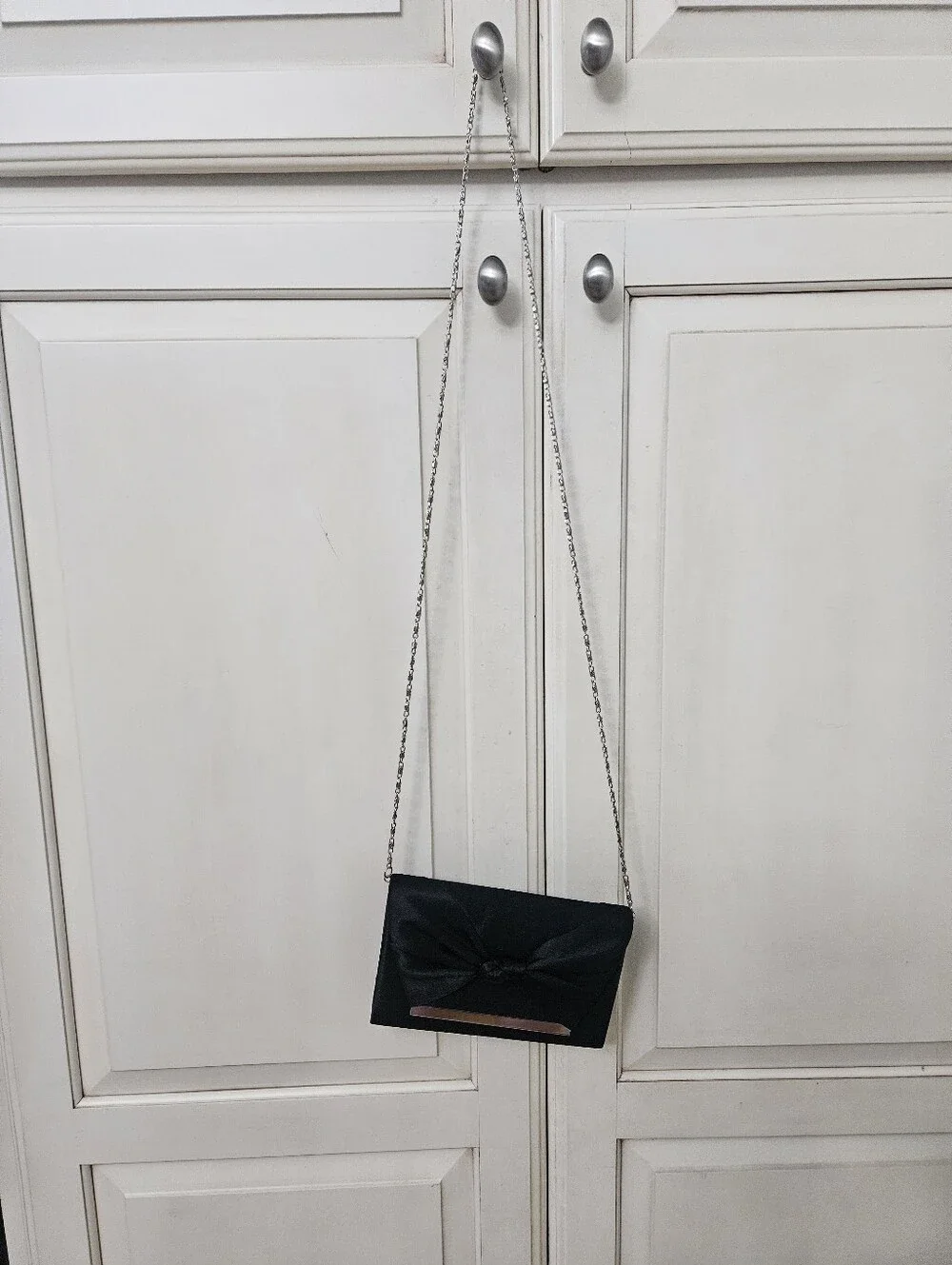 Black Bow Clutch Evening Bag